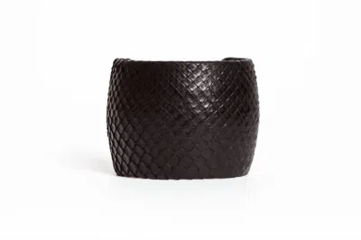 Avenue Chic Women's Python Cuff - Large In Black