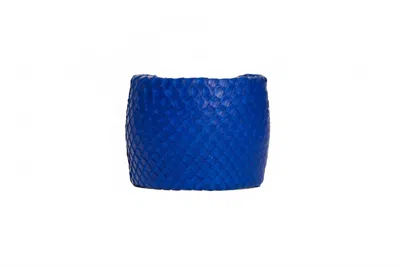 Avenue Chic Women's Python Cuff - Large In Blue