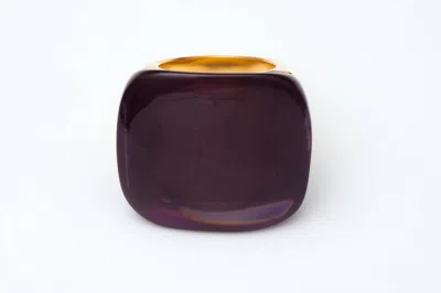 Avenue Chic Women's Rock Ring In Purple In Black