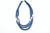 Avenue Chic Women's Silk Multi Layered Necklace In Blue In Blue