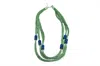 Avenue Chic Women's Silk Multi Layered Necklace In Green In Green