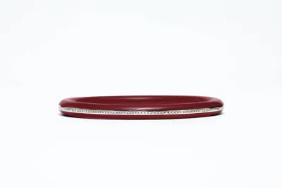 Avenue Chic Women's Skinny Bangle In Burgundy In Red