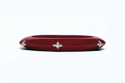 Avenue Chic Women's Starlet Bangle In Burgundy In Red