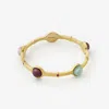 Avenue Chic Women's Temple Muse Gemstone Stackable Bangle In Gold In Gold