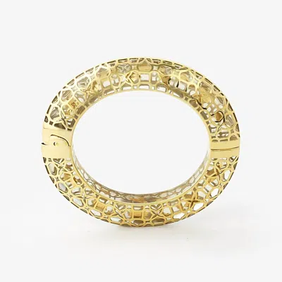 Avenue Chic Women's Temple Muse Oval Hinge Cuff In Gold In Silver