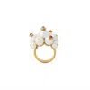 Avenue Chic Women's Temple Muse Pearl Statement Ring In Gold In Gold