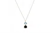 Avenue Chic Women's Two Drop Oval Orchid Necklace In Turq/brown In Multi