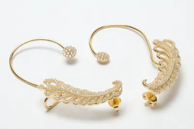 Avenue Chic Women's Wing Ear Climber Earrings In Gold In Silver