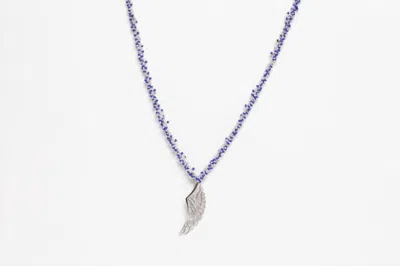 Avenue Chic Women's Wing Necklace In Blue In Purple