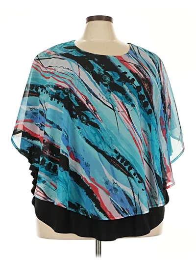 Pre-owned Avenue Kimono In Teal