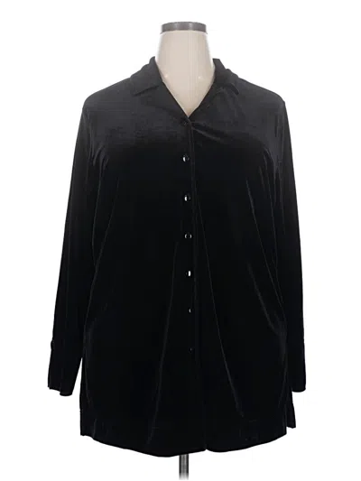 Pre-owned Avenue Long Sleeve Blouse In Black