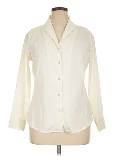 Pre-owned Avenue Long Sleeve Blouse In Ivory