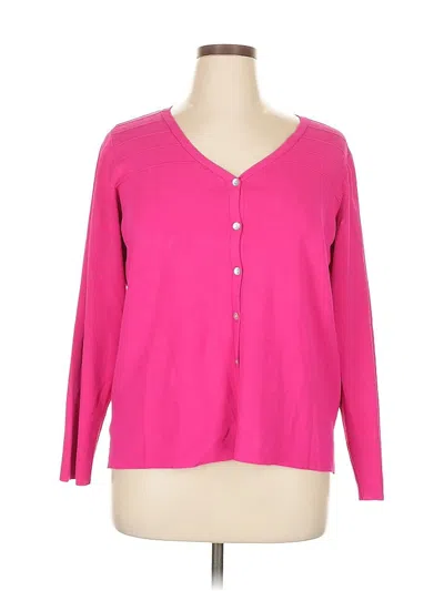 Pre-owned Avenue Long Sleeve Blouse In Pink