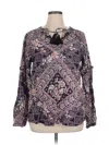 Avenue Long Sleeve Blouse In Purple