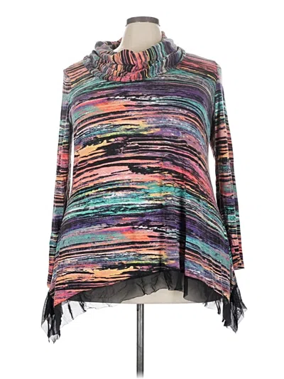 Pre-owned Avenue Long Sleeve Blouse In Purple