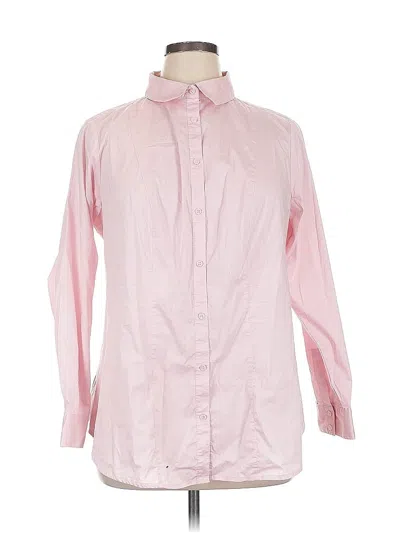 Pre-owned Avenue Long Sleeve Button Down Shirt In Pink