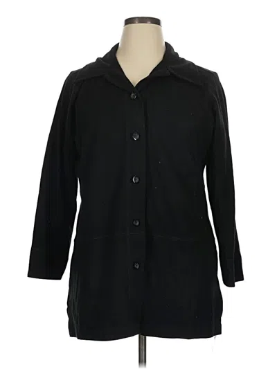 Pre-owned Avenue Long Sleeve Polo Shirt In Black