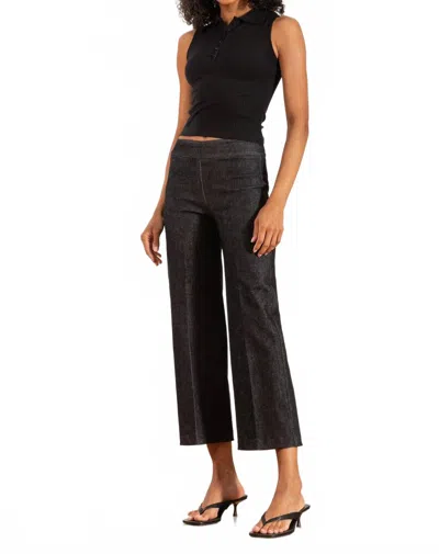 Avenue Montaigne Alex Pull On Jeans In Black Denim