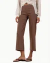 Avenue Montaigne Alex Pull On Linen Pants In Cognac In Brown