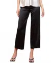 Avenue Montaigne Alex Pull On Wide Leg Pants In Liquid Satin Black In Black