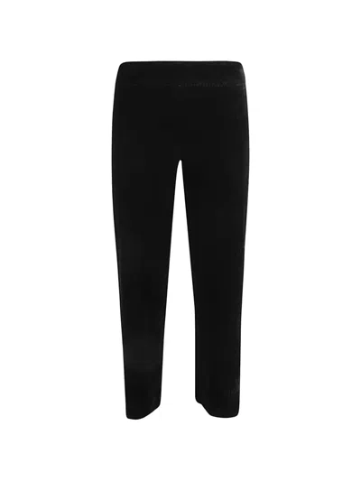 Avenue Montaigne Alex Velvet Trousers In Black