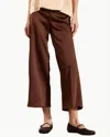 Avenue Montaigne Alex Wide Leg Pants In Liquid Satin Brown In Multi