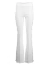 Avenue Montaigne Bellini Frayed-hem Flared Trousers In White