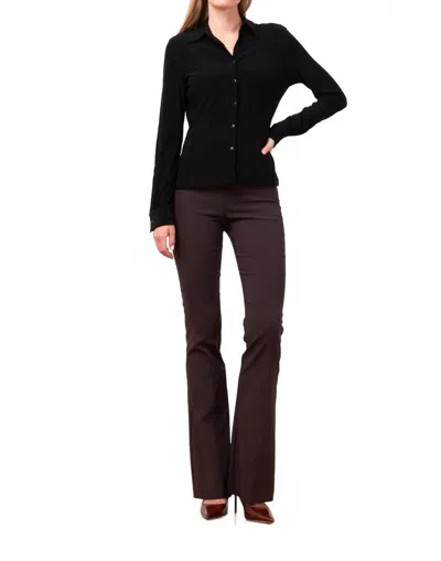 Avenue Montaigne Bellini Pant In Brown In Burgundy