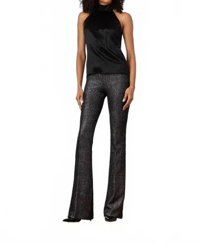 Avenue Montaigne Bellini Boucle Pants In Platinum In Black