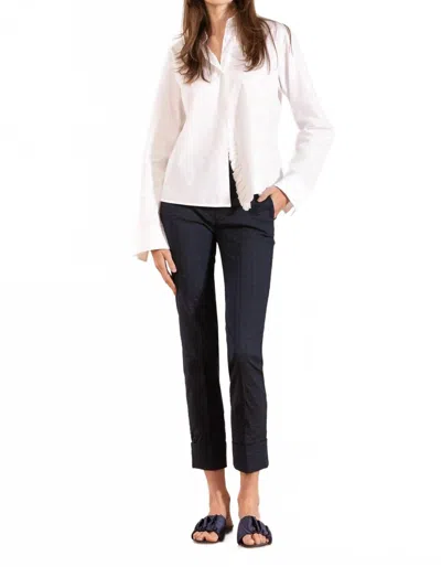 Avenue Montaigne Ben Seersucker Pant In Navy In Blue