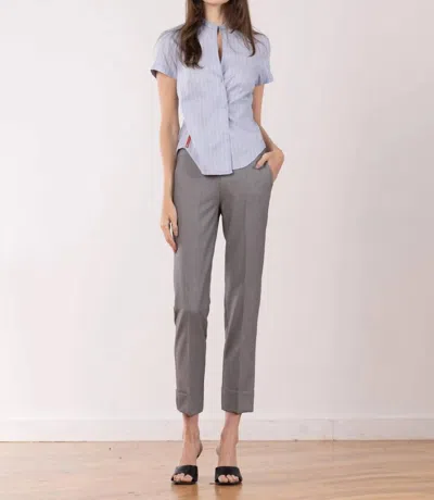 Avenue Montaigne Ben Tropical Pants In Heather Grey In Gray