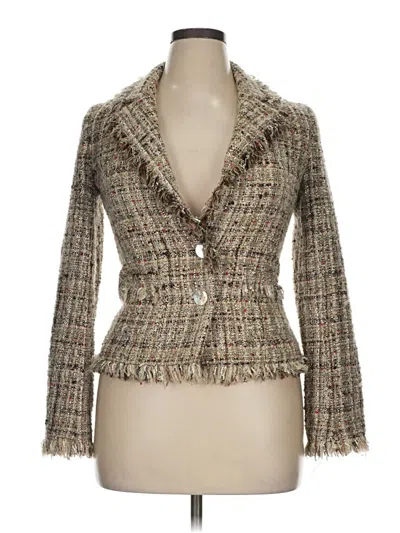 Pre-owned Avenue Montaigne Blazer Jacket In Brown