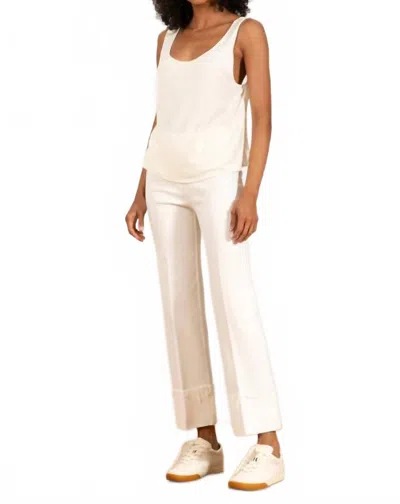 Avenue Montaigne Bonnie Straight Leg Jean In White In Neutral