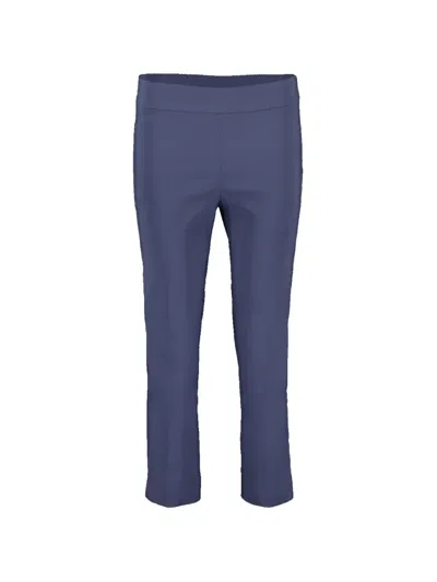 Avenue Montaigne Brigitte Side-slit Trousers In Blue