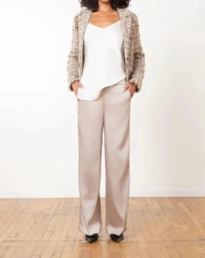 Avenue Montaigne Carla Pant In Liquid Satin In Liuquid Satin Casia