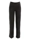 Avenue Montaigne Carla Textured Trousers In Gray