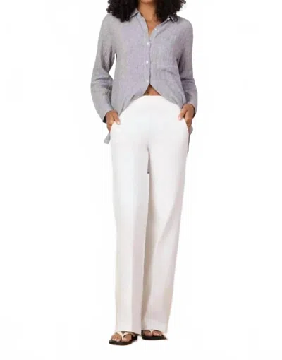 Avenue Montaigne Carla Wide Leg Pant In White Denim