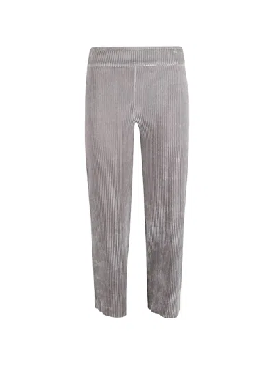Avenue Montaigne Corduroy Cropped Trousers In Silver