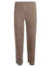 Avenue Montaigne Corduroy Cropped Trousers In Neutral