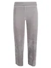 Avenue Montaigne Corduroy Cropped Trousers In Silver