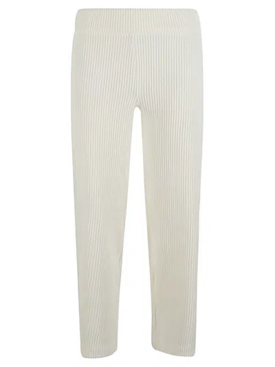 AVENUE MONTAIGNE WHITE CORDUROY CROPPED TROUSERS