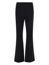 Avenue Montaigne Fitted Flared Trousers In Black