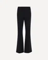 Avenue Montaigne Fitted Flared Trousers In Black