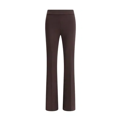 Avenue Montaigne Flare Stretchy Pants In Brown