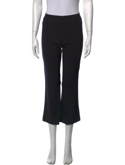 Pre-owned Avenue Montaigne Flared Pants In Black