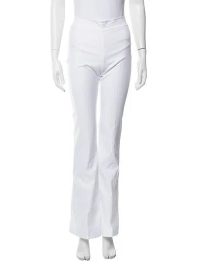 Pre-owned Avenue Montaigne Flared Pants In White