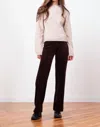 Avenue Montaigne Flavia Corduroy Pant In Brown In Brown
