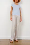 AVENUE MONTAIGNE FLAVIA HOUNDSTOOTH PANTS IN BEIGE HOUNDSTOOTH