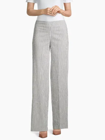 Avenue Montaigne Flavia Palazzo Pants In Hairline Stripe In Gray
