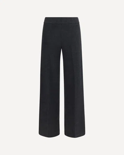 Avenue Montaigne Flavia Wide-leg Cotton-blend Pants In Grey